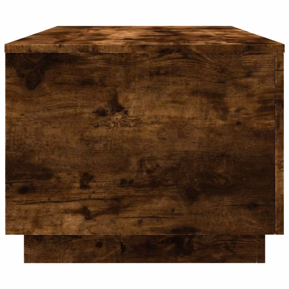 Berkfield Home Modern Rectangular Coffee Table with LED Lights in Smoked Oak Brown, W: 90 cm, D: 50 cm, H: 40 cm – 7