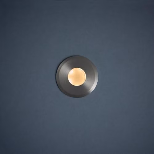 Netlighting Hades LED Recessed Outdoor Ground and Decking Light, Grey with Silver Effect Plate, 3000K Warm White, IP67 – 3