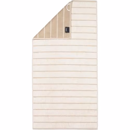 CAWÖ Home Balance Doubleface 6232 Cotton Terry Hand Towel, Beige, W: 30 cm x H: 50 cm