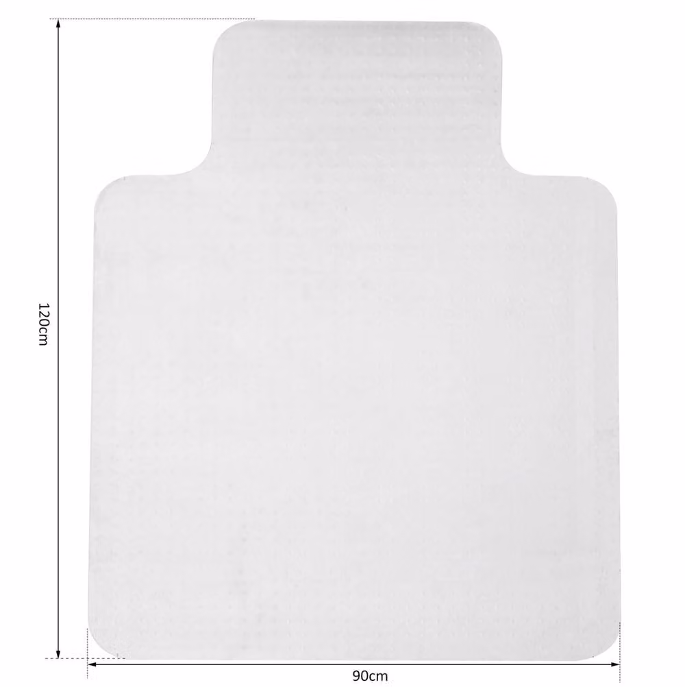 STILVORA Clear Lipped Chair Mat with Non-Slip Surface, W: 120 cm, D: 90 cm – 2