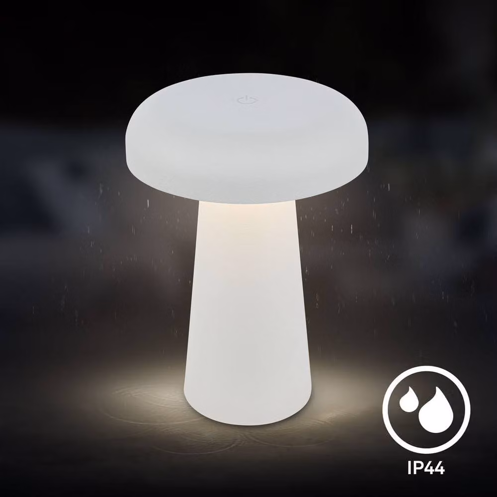 Briloner Rechargeable Dimmable LED Table Lamp with Touch Control, Light Grey, H x W x D: 17 x 12 x 12 cm – 5