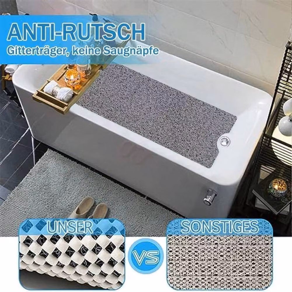 KORVIXA Grey Shower Mat for Inside Bath – 2