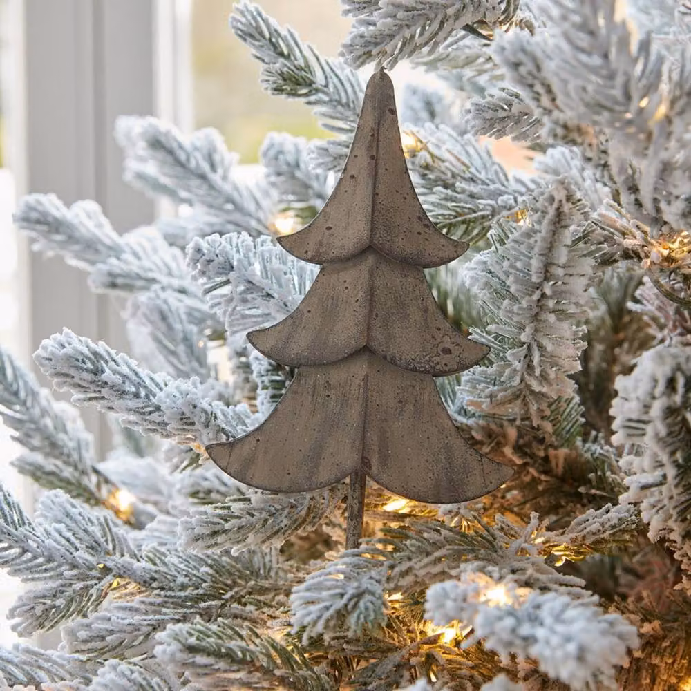 Lemon Pavilion Large Rustic Hanging Metal Tree Decoration, Brown, W: 11 cm, H: 23 cm – 2