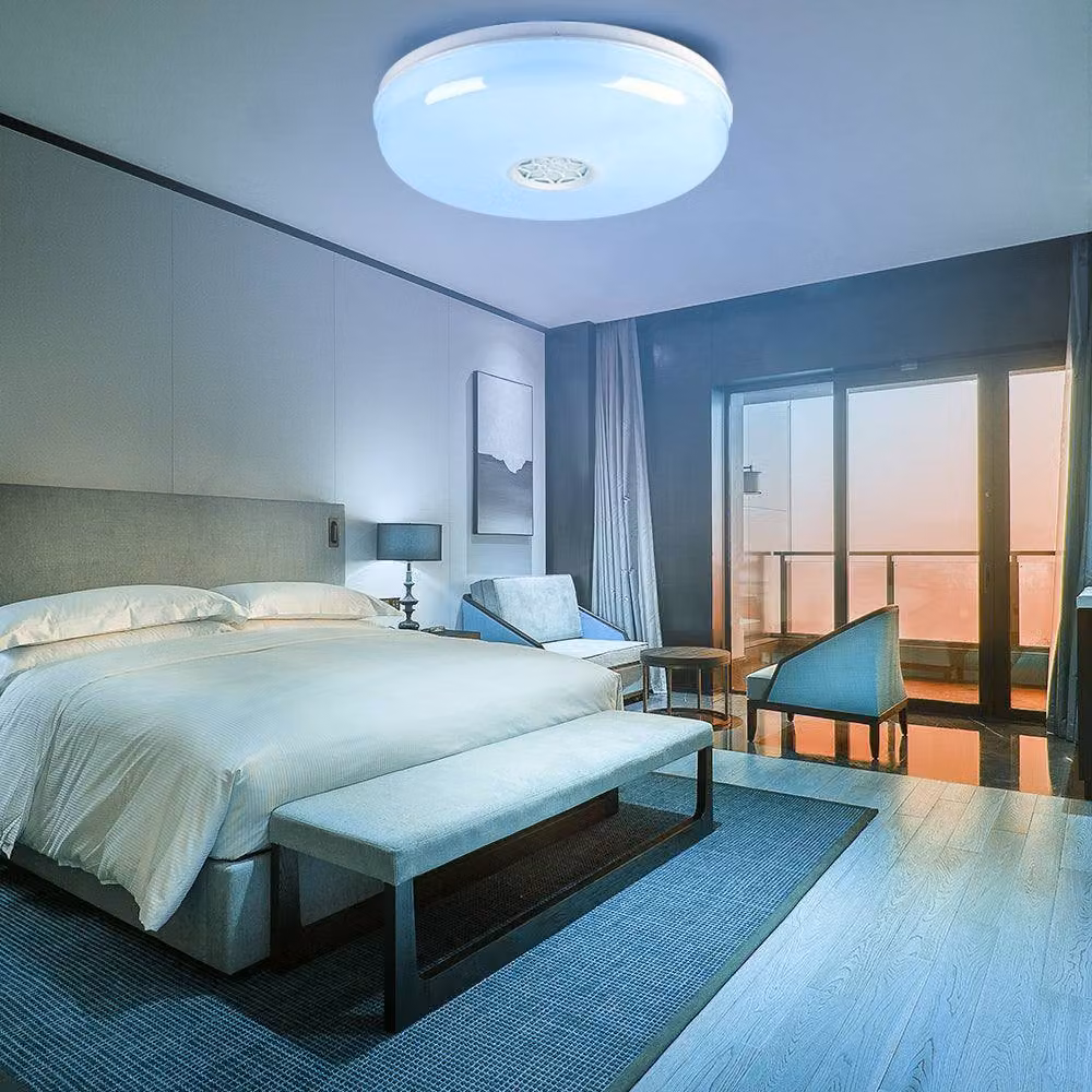 ENER-J Smart Bluetooth 24W RGB LED Ceiling Lamp with Speaker in White – 5