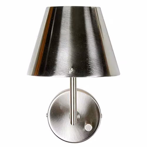 Netlighting Jin Wall Lamp with Shade in Satin Nickel and Grey