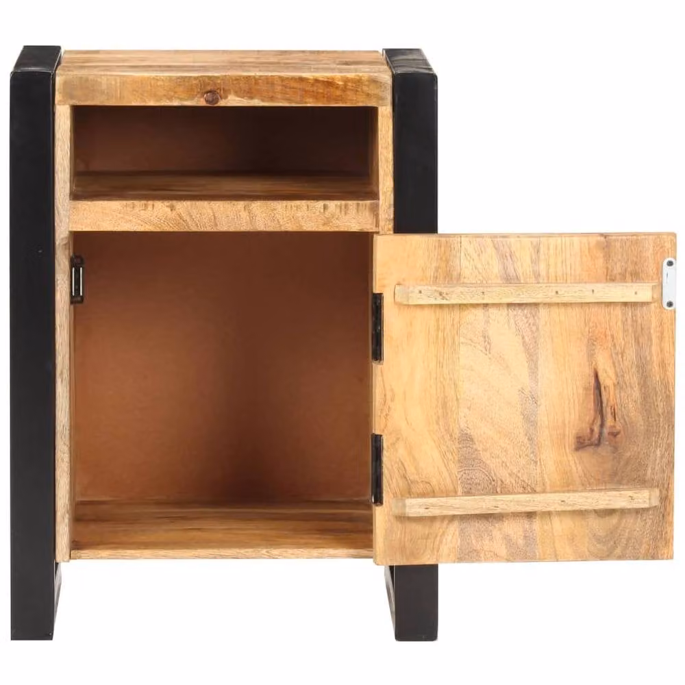 Berkfield Home Bedside Cabinet in Brown Solid Mango Wood, W/D/H: 40 x 35 x 55 cm – 3