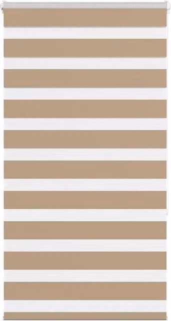 Berkfield Home Zebra Blind in Sand Brown, W: 80 cm, H: 150 cm