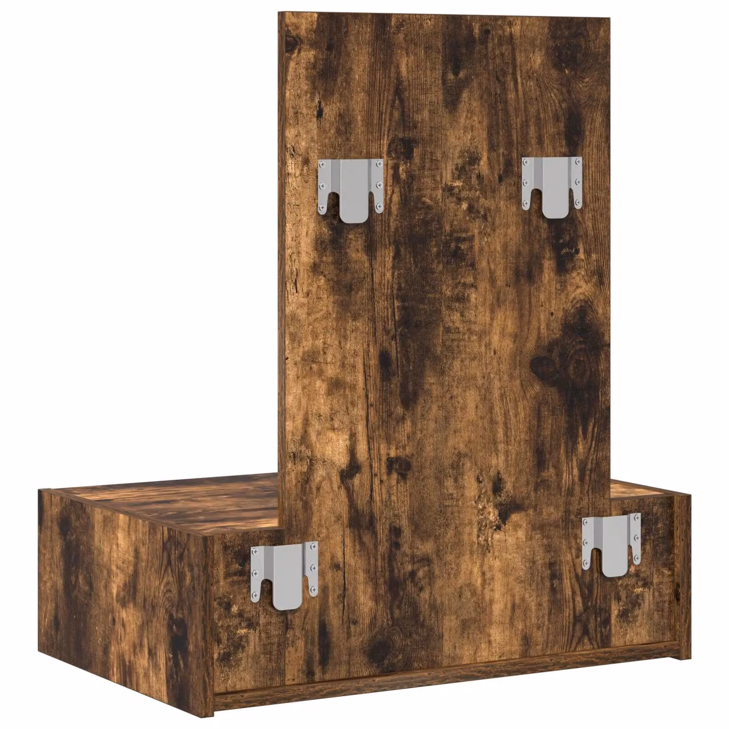 Berkfield Home Wall Mounted Dressing Table in Smoked Oak Brown, W/D/H: 60 x 40 x 70 cm – 3