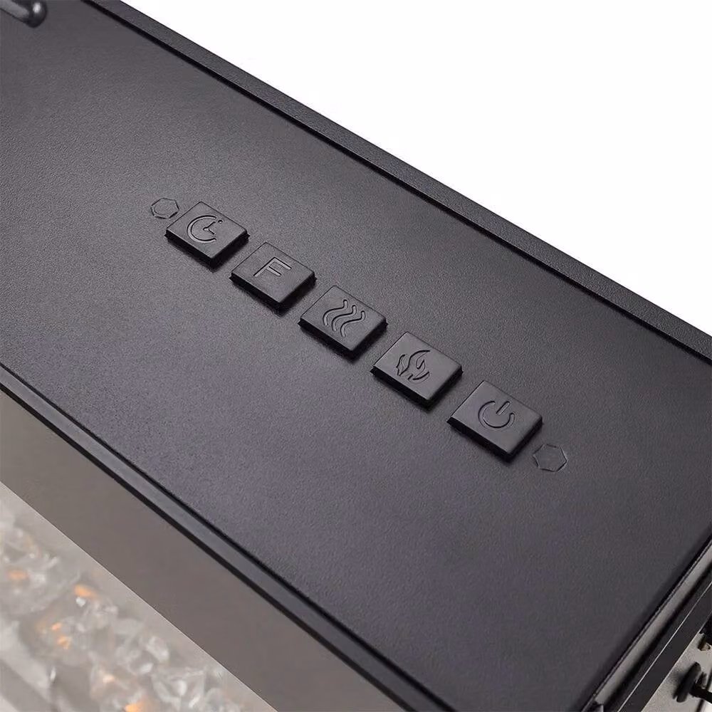 FORGEVIO 60 Inch Wide Wall Mounted LED Fireplace in Black – 4
