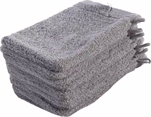 ARTG Plain Grey Fluffy Cotton Wash Glove for Unisex Use