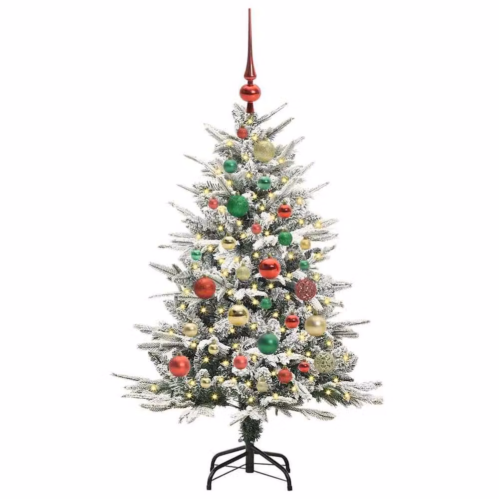 Berkfield Home Pre-lit Artificial Christmas Tree with Ball Set, Green, Height: 120 cm – 3