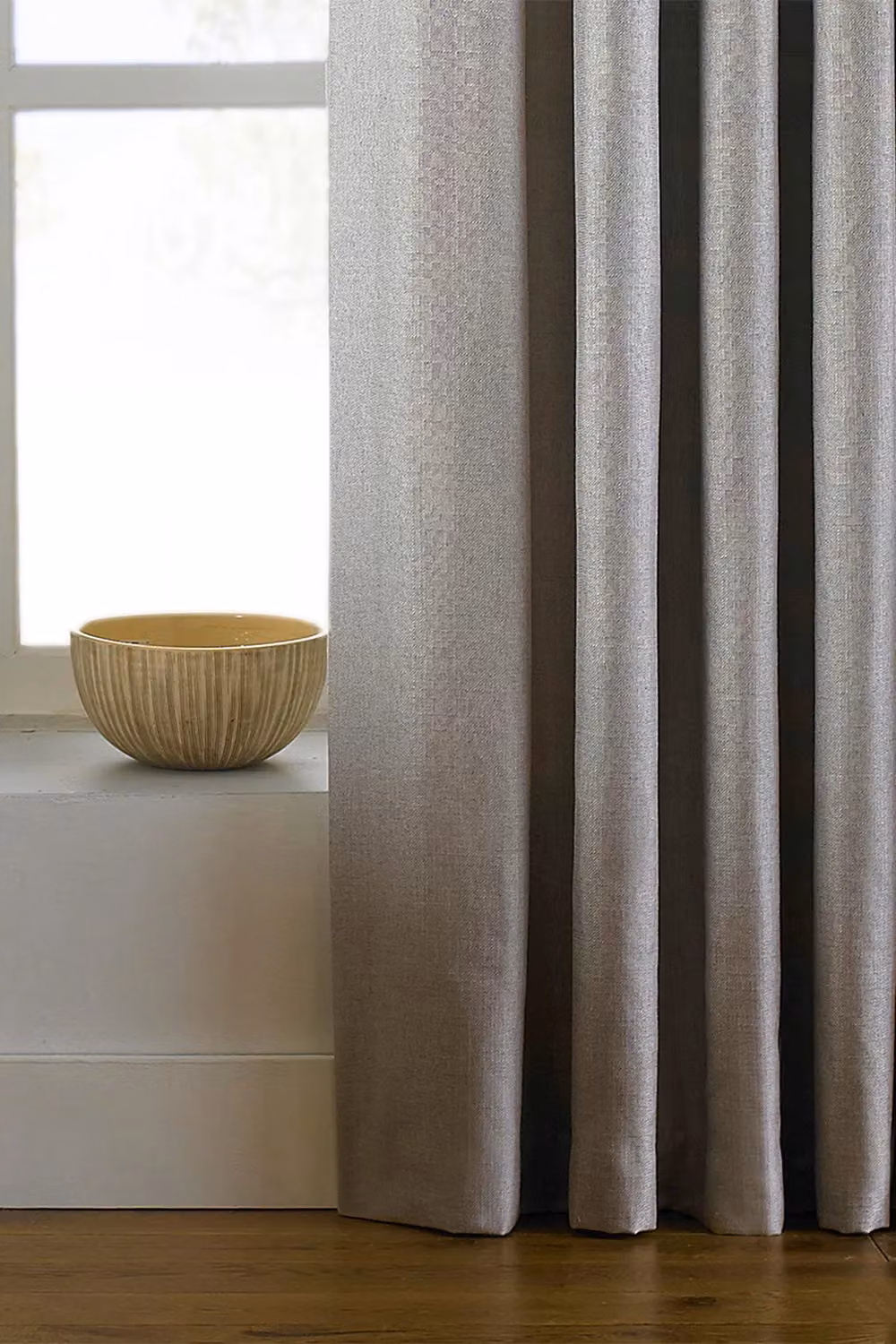 Paoletti Atlantic Twill Woven Eyelet Curtains in Beige, W: 229 cm, H: 183 cm – 3