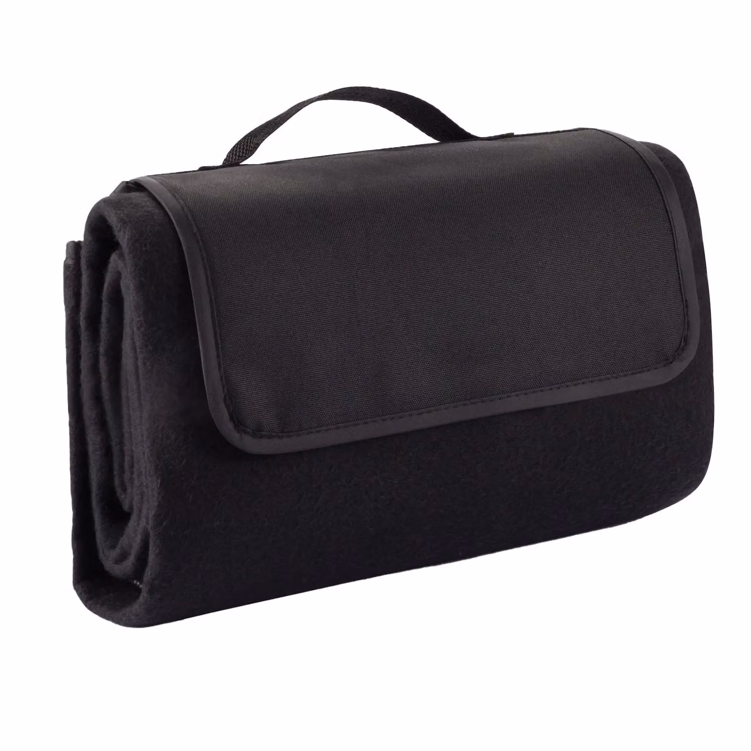 XD Design Plain Black Picnic Blanket with Carry Handle – 3