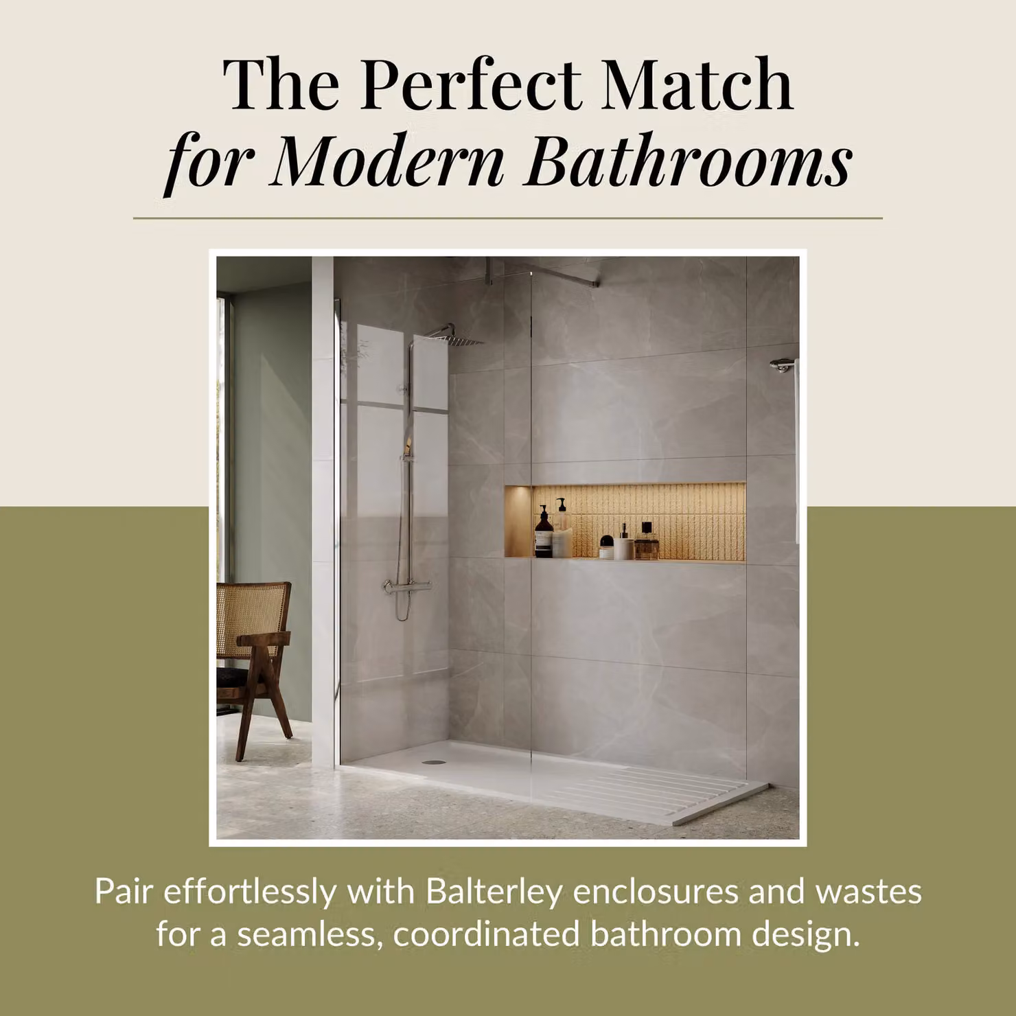 Balterley White Rectangular Resin Walk In Shower Tray W: 1700 mm, D: 800 mm – 3
