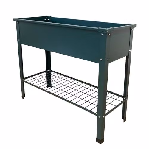 Esschert Dutchlander Large Green Metal Raised Bed made of Steel, W/D/H: 100.5 x 80.5 x 80 cm