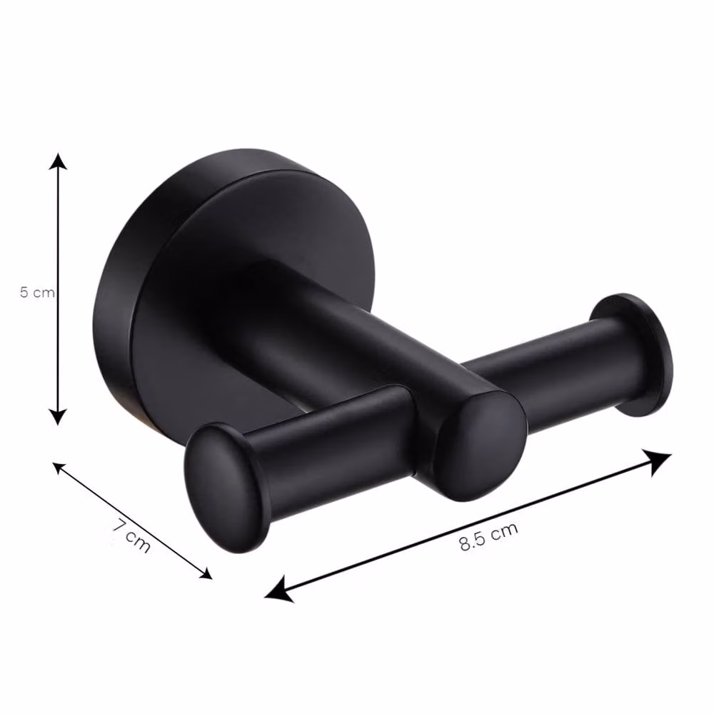 Showerdrape Modernity 4 Piece Black Stainless Steel Wall Mounted Bathroom Accessory Set – 2