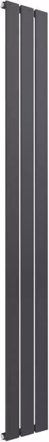 Bathroom Kingdom Anthracite Single Flat Panel Vertical Radiator, H: 218 cm x W: 160 cm, Grey