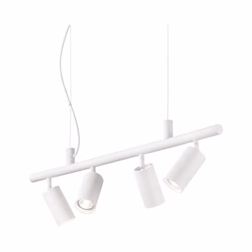 Ideal Lux Dynamite White 4-Light Spotlight Ceiling Pendant Lamp with GU10 Bulbs