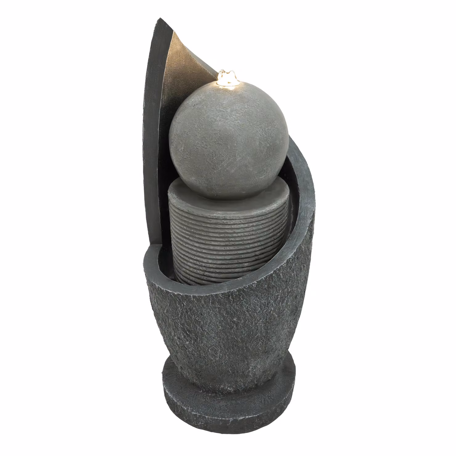 Monstershop Zen Cascade Electric Water Feature in Grey, Polyresin, W/D/H: 65.0 x 34.0 x 65.0 cm – 2