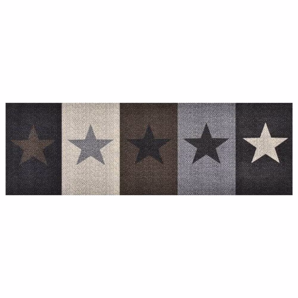 Berkfield Home Washable Stars Kitchen Carpet, Multicolour, W: 60 cm, L: 300 cm – 2