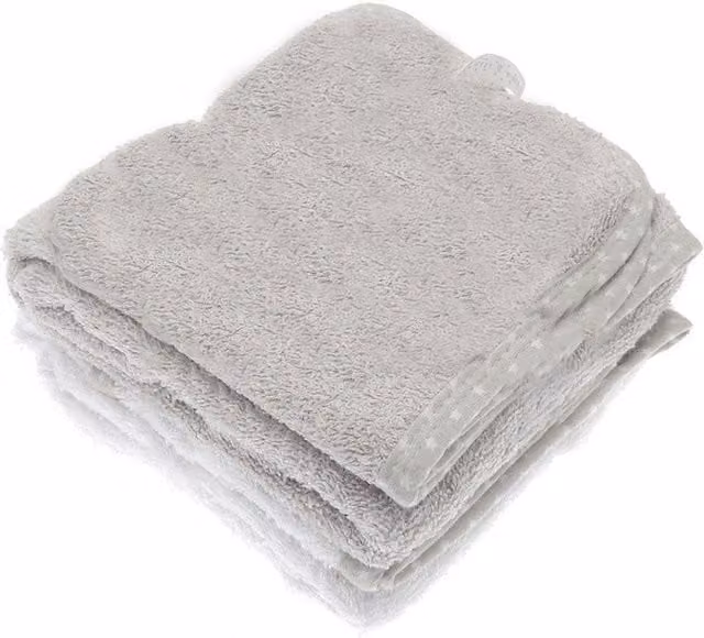Elli & Raff Pack of 2 Fluffy Cotton Hooded Towels in Grey