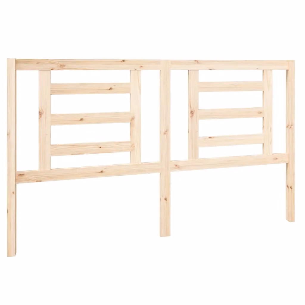 Berkfield Home Rustic Solid Wood Pine Bed Headboard, Brown, W: 166 cm, D: 4 cm, H: 100 cm – 2