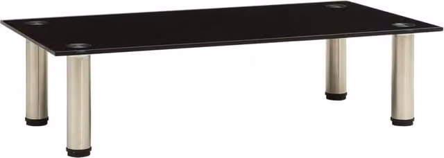 Berkfield Home Modern Black TV Stand with Tempered Glass and Metal, W/D/H: 60 x 35 x 17 cm