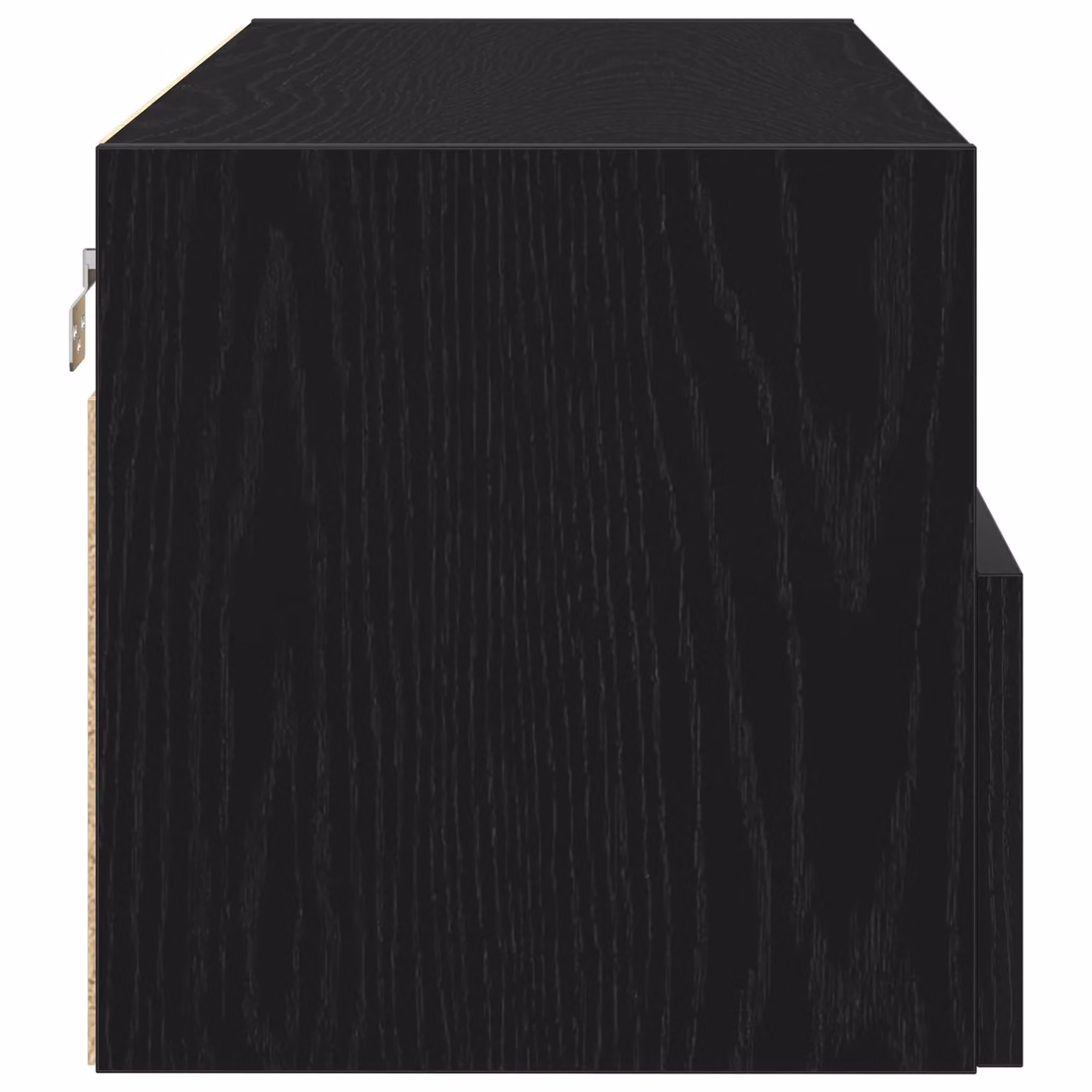 Berkfield Home Set of 2 Modern Black Oak Wall Mounted TV Cabinets, W/D/H: 100 x 30 x 30 cm – 4
