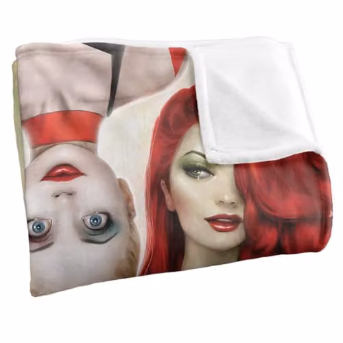 LOGOVISION Batman Catwoman Harley Quinn Poison Ivy Super Soft Green Fleece Throw Blanket, W/D/H: 91 x 147 cm – 2