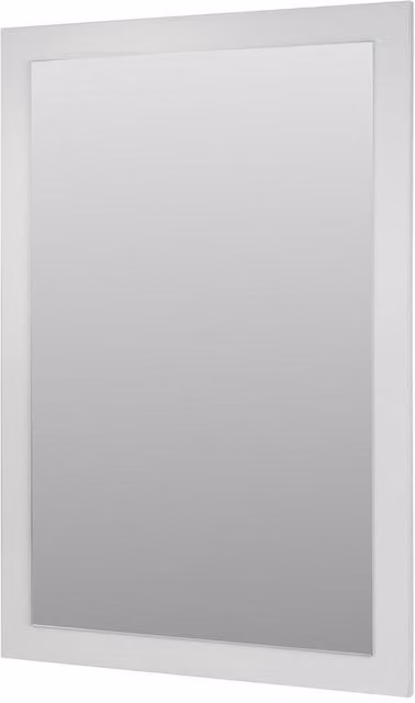 Clifton Modern White Gloss Wall Bathroom Mirror W: 80 cm, H: 50 cm