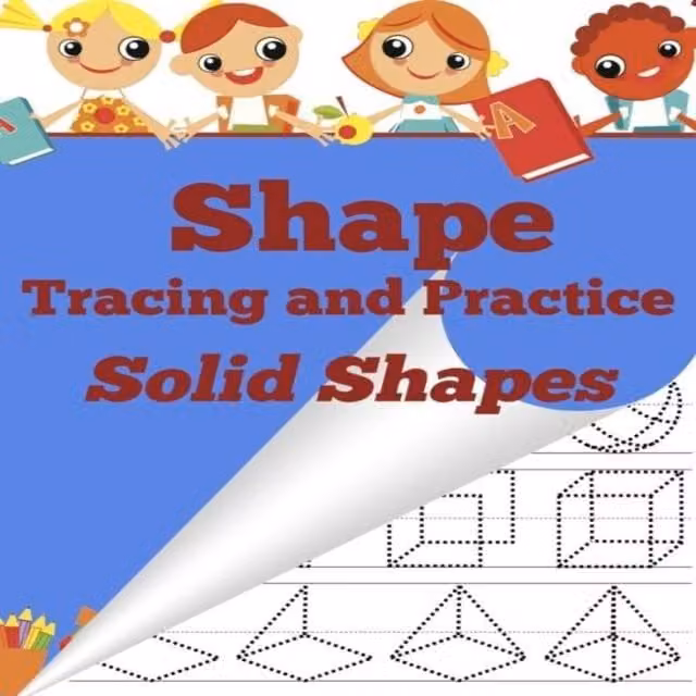 Sharon Asher Shape Tracing and Practice Solid Shapes Multicolour Paperback Book