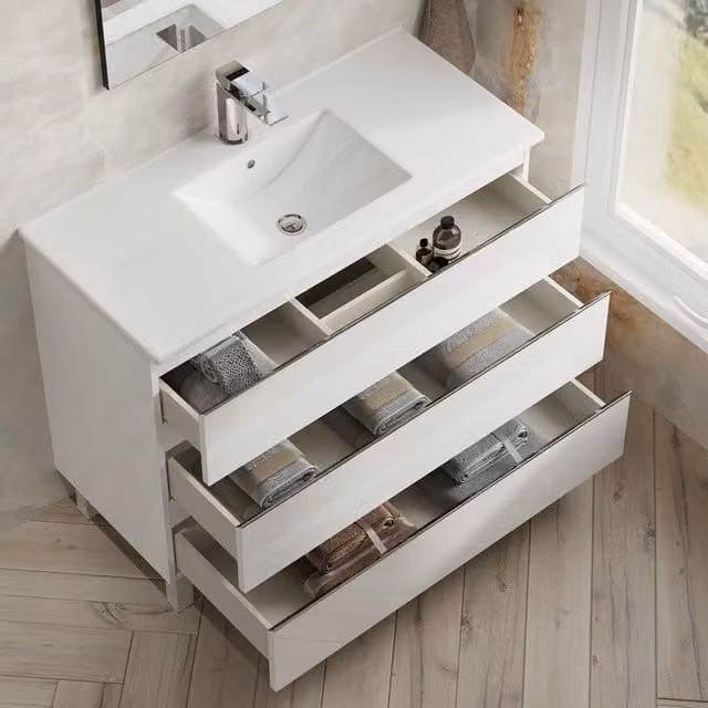 Banyetti Vatilla 1000mm Floorstanding Vanity Unit with Lira Basin in Gloss White – 1