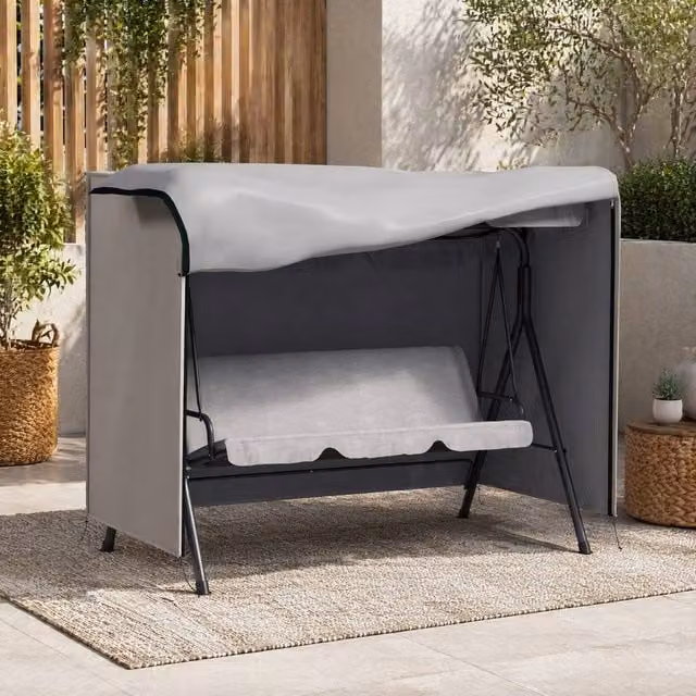 STILVORA Grey Swing Chair Cover in Oxford Fabric, W/H: 124 x 205 cm – 1