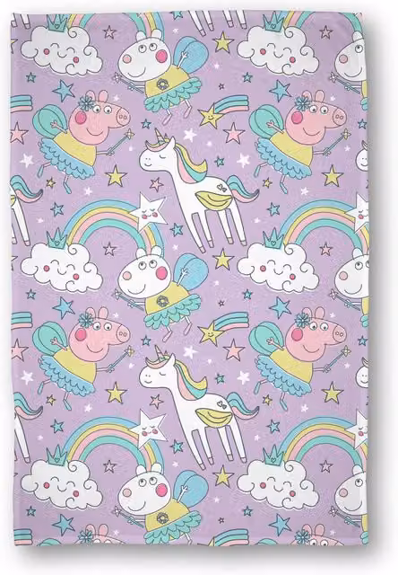 Peppa Pig Bedtime Throw in Purple