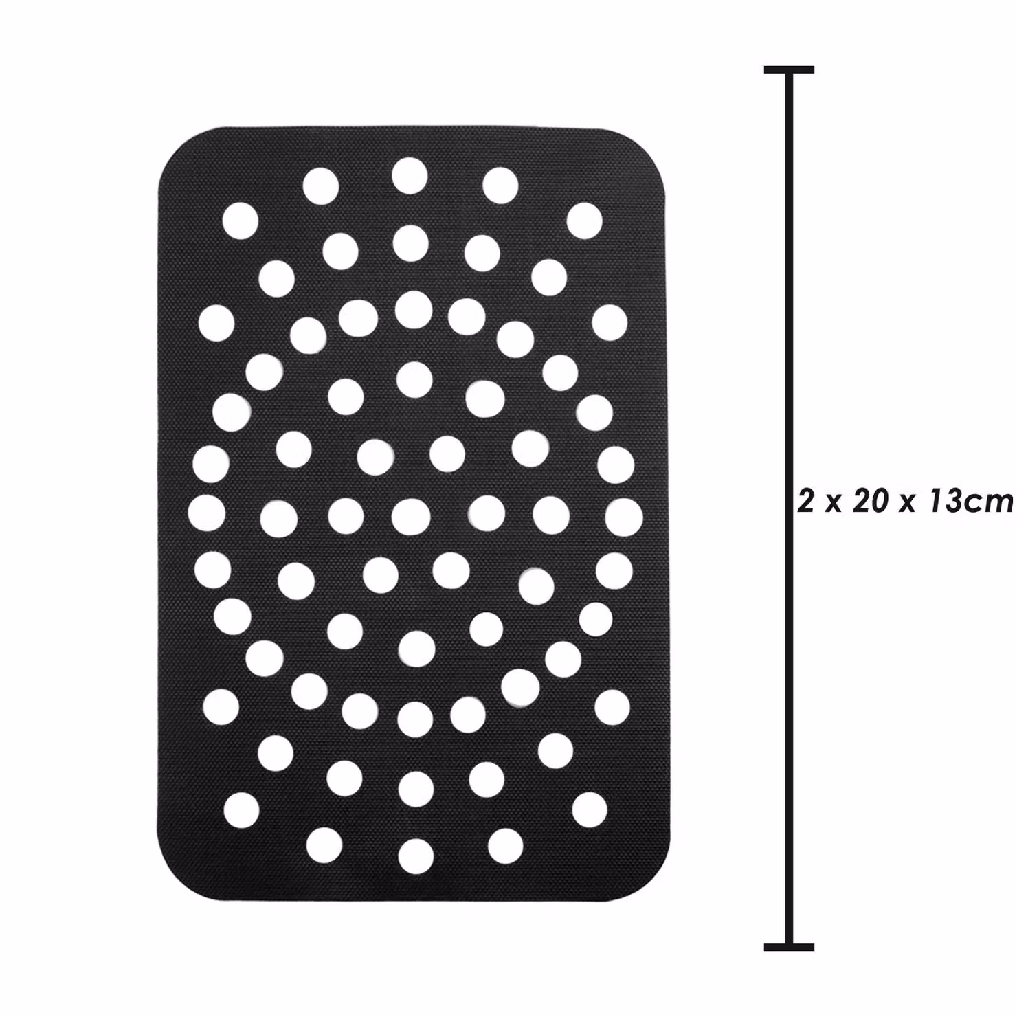 VFM e-Store Reusable Non Stick PTFE Air Fryer Liners, 2 Pack, Black, W: 20 cm x D: 13 cm – 2