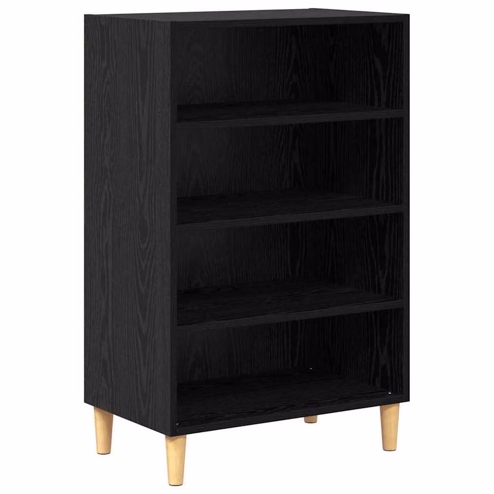 Berkfield Home Black Oak Sideboard with Shelf, W: 57 cm, D: 35 cm, H: 90 cm – 3