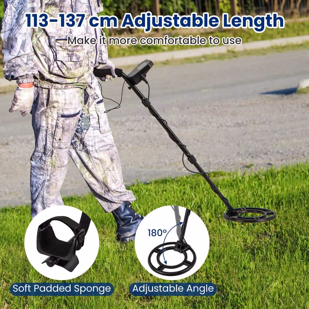 Gymax Metal Detector for Adults with Display and Adjustable Length in Black – 6