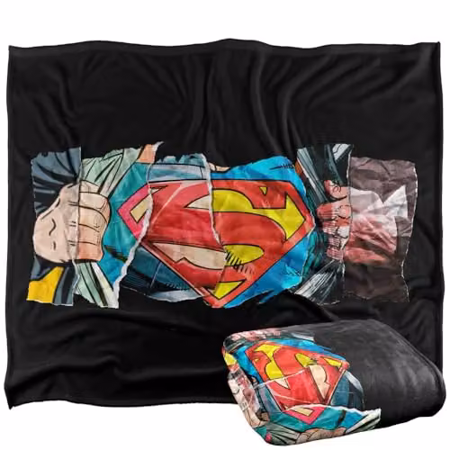 Warner Bros. Superman Super Reveal Silky Touch Super Soft Fleece Throw Blanket, Multicolour, W: 127 cm x L: 152.4 cm – 1
