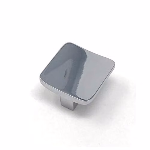 Polished Chrome Zinc Square Cabinet Knob in Silver – 1