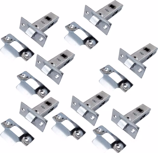 Betley Butterfly Mortice Tubular Door Latch, 63mm, Polished Chrome, Pack of 3