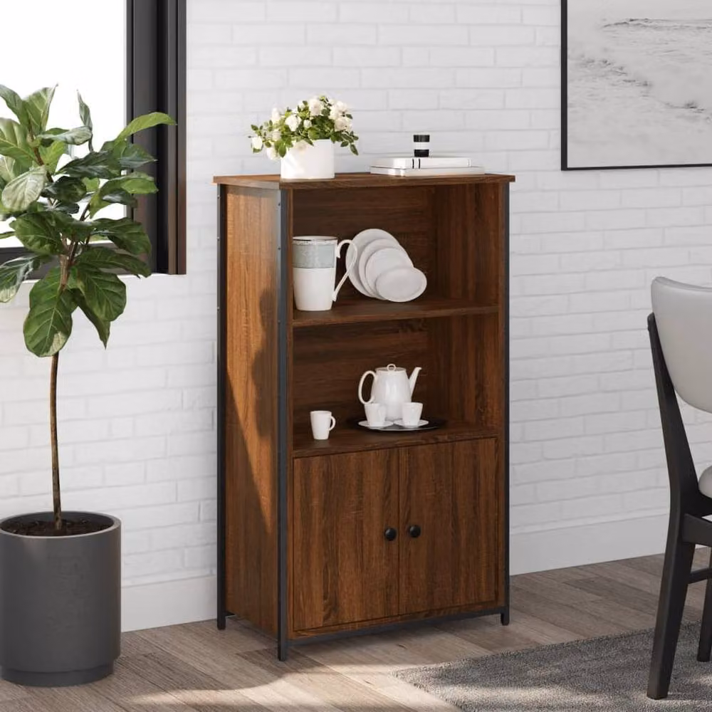 Berkfield Home Modern Highboard in Brown, W/D/H: 62 x 32 x 103.5 cm – 2
