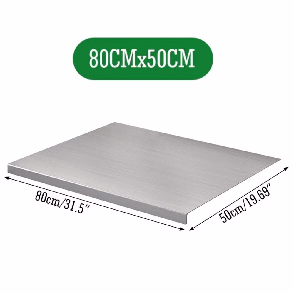 Havendro Stainless Steel and Silicone Folding Cutting Board, Silver, W: 80 cm, D: 50 cm – 2