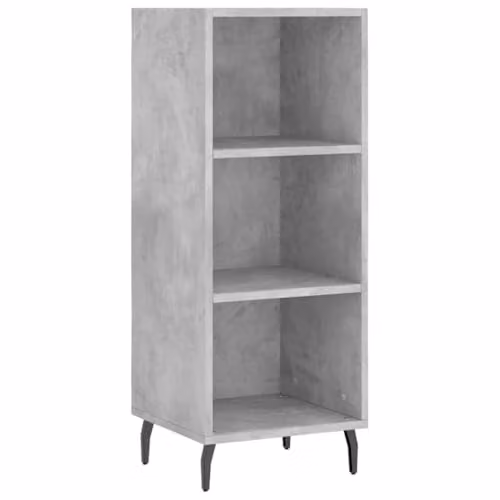 vidaXL Industrial Sideboard in Concrete Grey, W/D/H: 34.5 x 32.5 x 90 cm