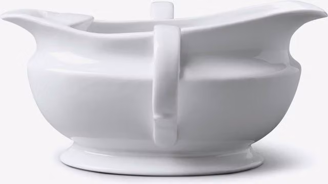 Wm Bartleet & Sons White Porcelain Drip-Free Gravy Fat Separator Jug, 500ml – 1
