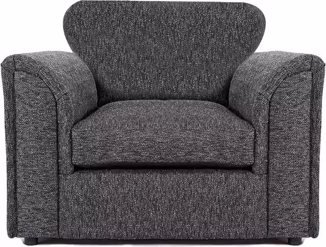 Furnishings For Less UK Byron Dundee Chenille Fabric Single Seater Armchair in Grey