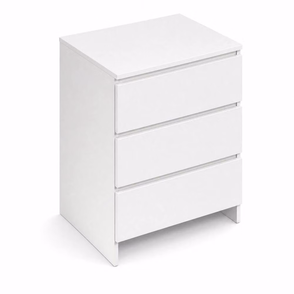 FWStyle Modern 3 Drawer White Chest of Drawers for your Bedroom – 3