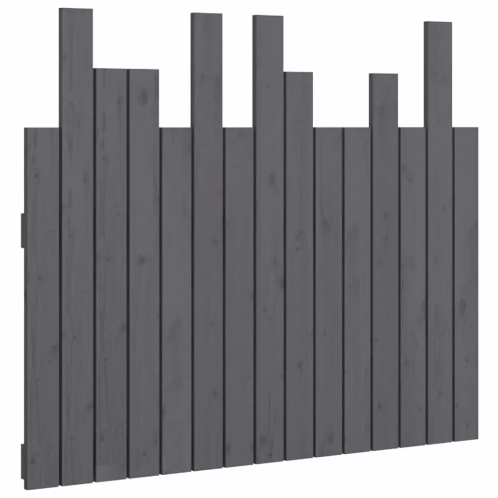 Berkfield Home Grey Rustic Solid Pine Wall Mount Headboard W/D/H: 95.5 x 3 x 80 cm – 2