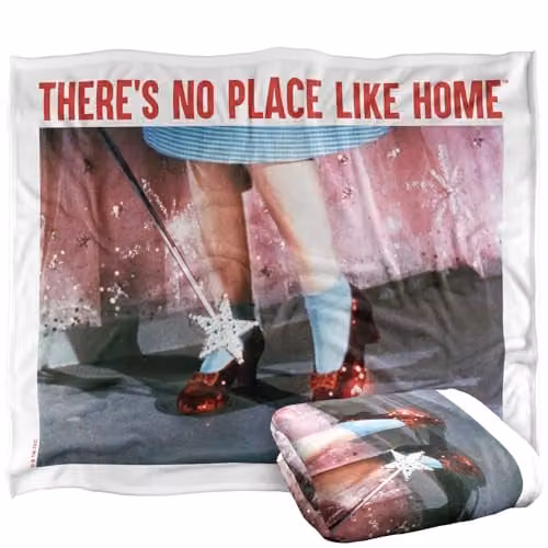 Warner Bros. The Wizard Of Oz No Place Like Home Super Soft Fleece Throw Blanket, Multicolour, W: 152 cm, D: 127 cm – 1