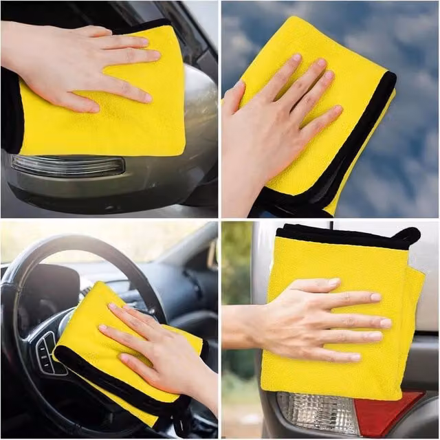 NESTLUNE 24-Piece Car Cleaning and Drying Towel Set, Yellow, W: 100 cm, H: 15 cm, D: 15 cm – 1