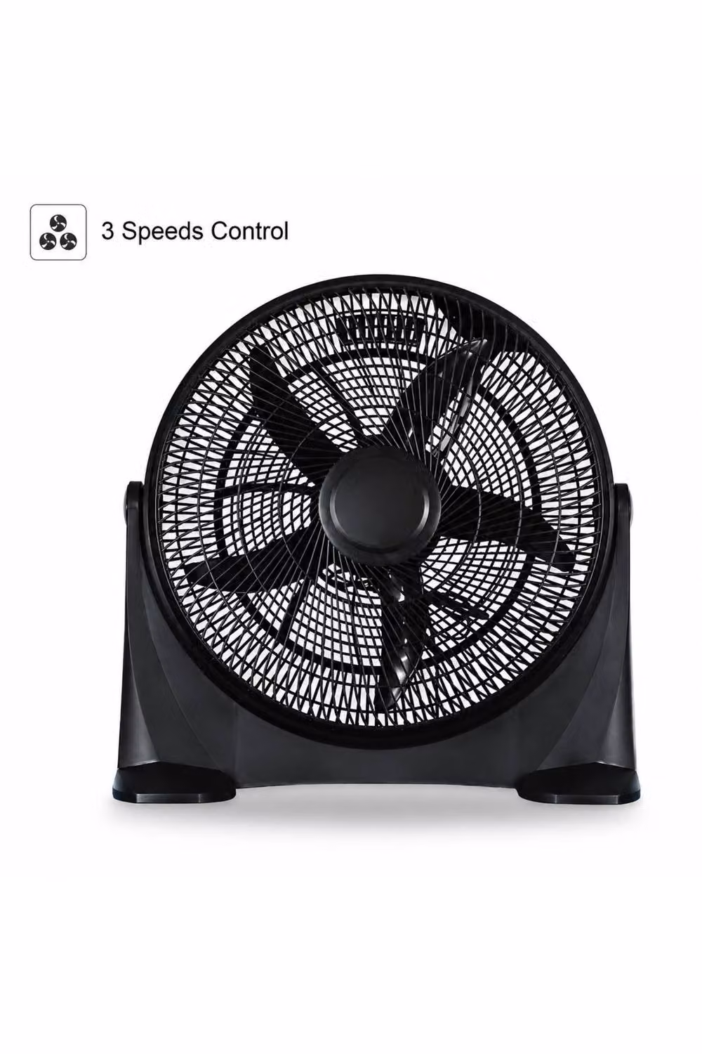 Dyzi 20 Inch Portable Box Fan, 90W 3 Speed Cooling Fan with Tilt Function, Black – 2